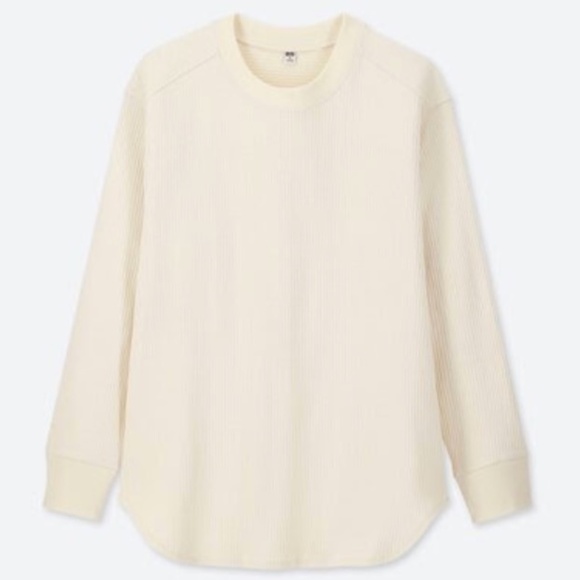 Uniqlo WOMEN COTTON RIBBED CREW NECK - Picture 1 of 4